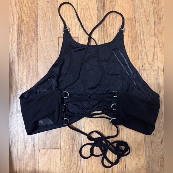 DUNDAS Cyrus Viscose Jersey Halter Wrap Top - Picture 6 of 9